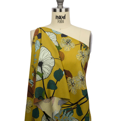 Mood Exclusive Yellow How Gardens Grow Viscose Woven
