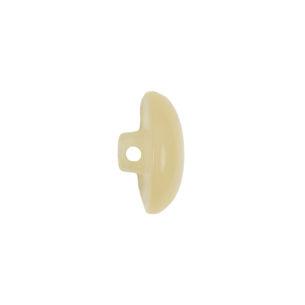 Vintage Ivory Pearlescent Half Done Shank Back Plastic Button - 28L/18mm Folded