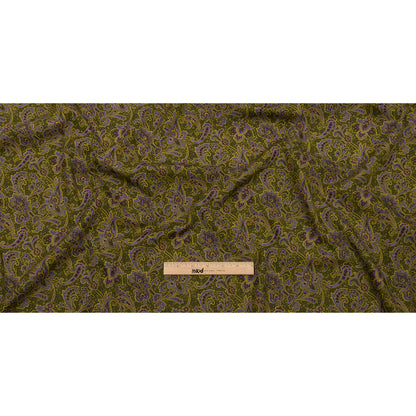 Japanese Moss, Yellow and Lilac Paisley Cotton Woven Full