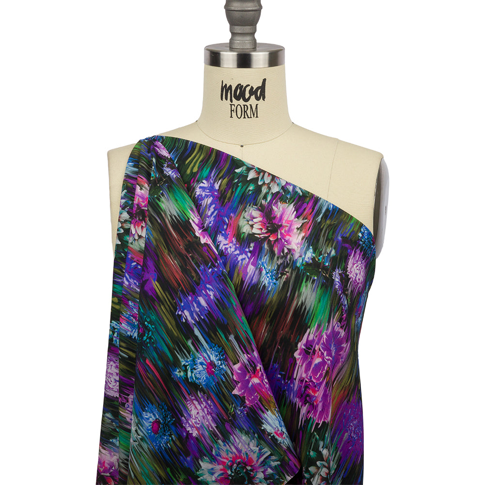 Mood Exclusive Small Chrysanthemum Stream Supple Viscose Woven - Drape
