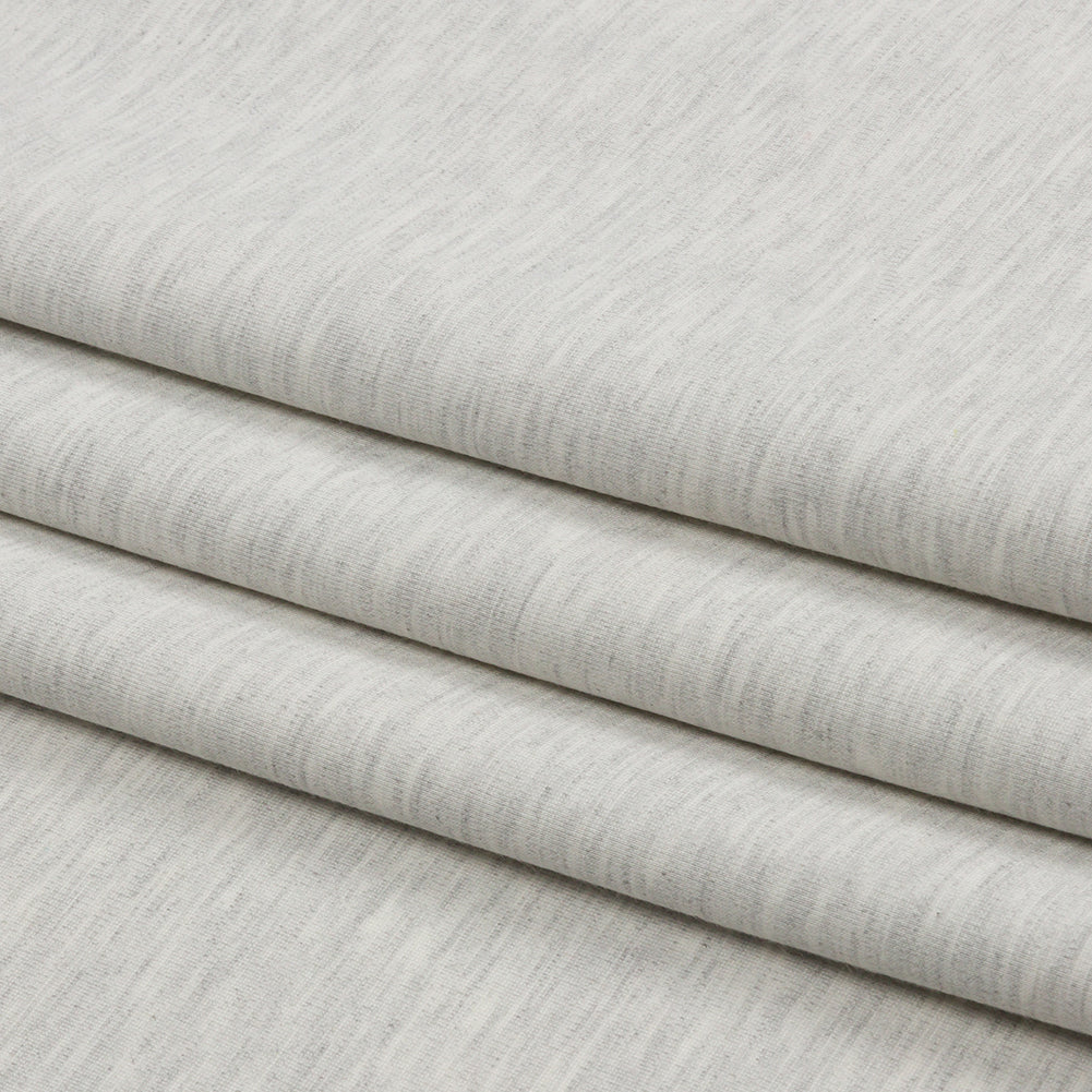 Stretch Ponte Knit - Heathered Gray - Papilio Collection