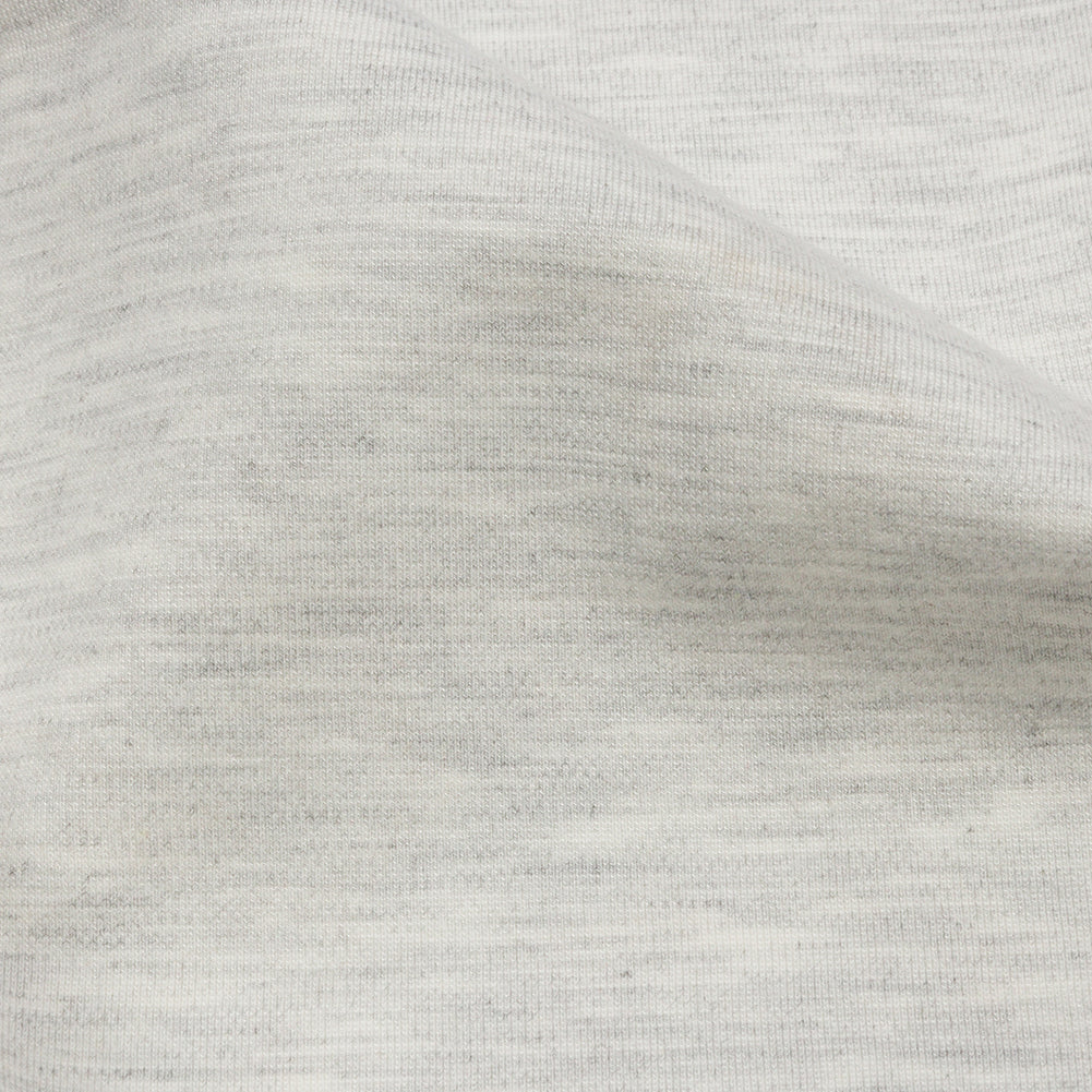 Stretch Ponte Knit - Heathered Gray - Papilio Collection