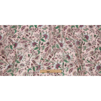 Pink, Green and White Beetles and Flowers Lightweight Translucent Vinyl