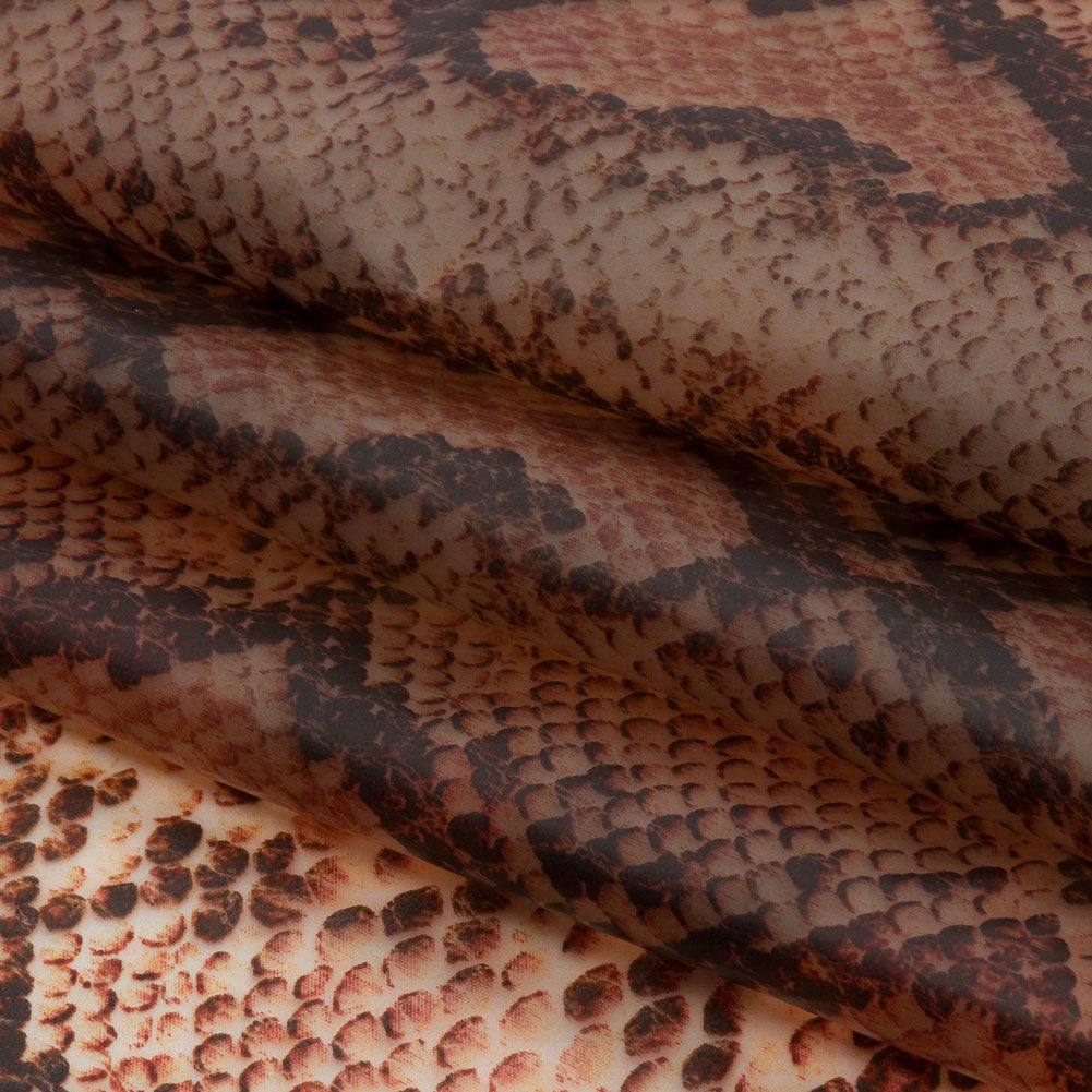 Rust and Black Python Scales Lightweight Translucent Vinyl - Folded