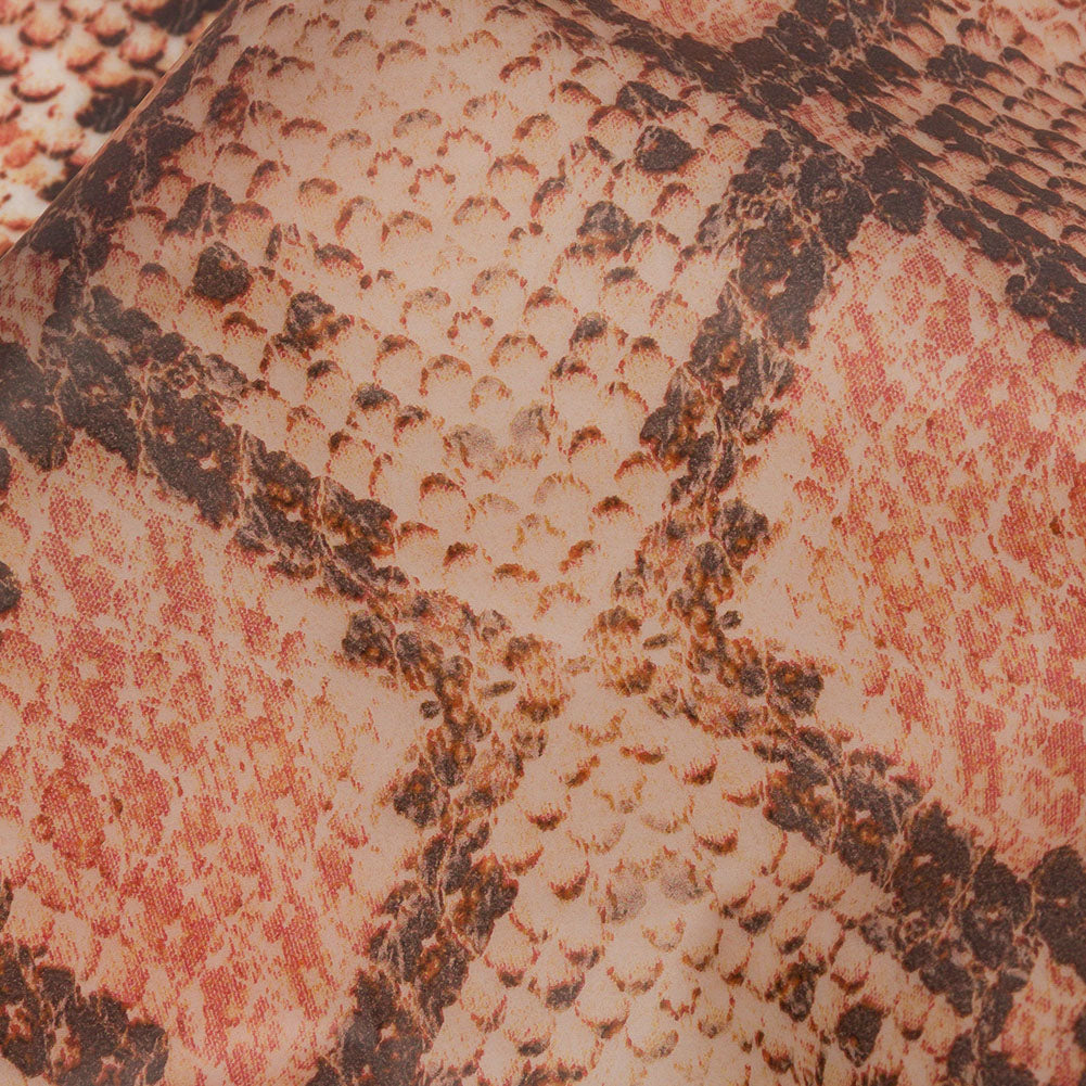 Rust and Black Python Scales Lightweight Translucent Vinyl - Detail