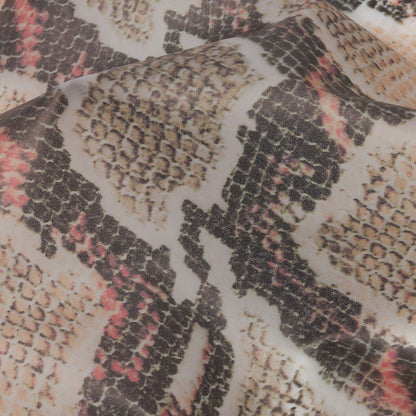 Brown, Black and Red Snakeskin Lightweight Translucent Vinyl