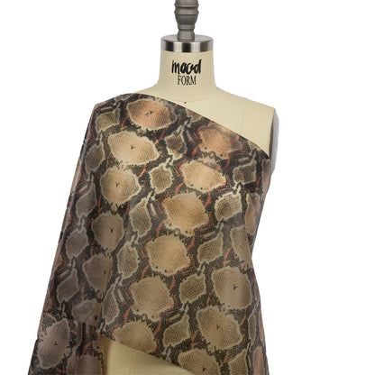 Brown, Black and Red Snakeskin Lightweight Translucent Vinyl