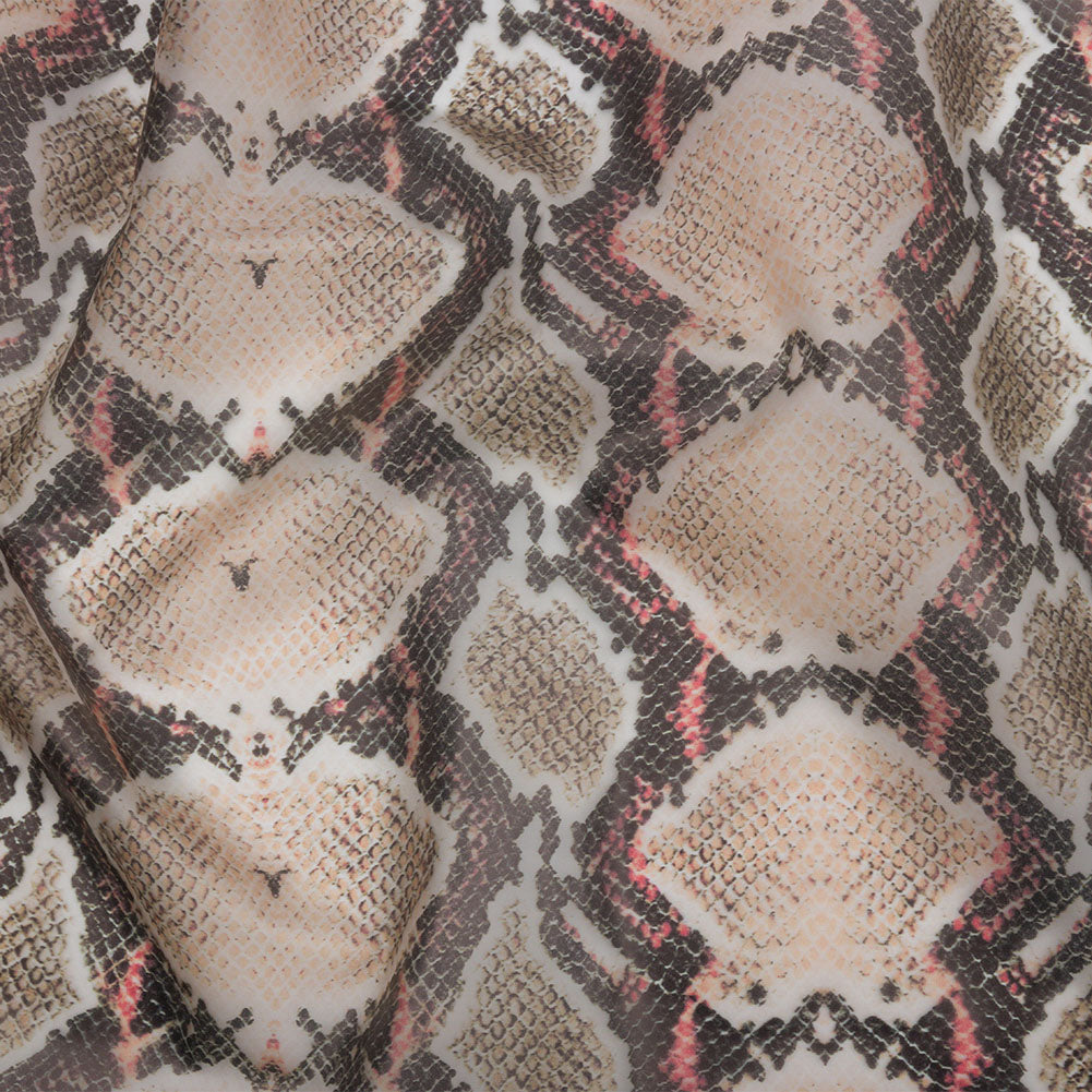 Brown, Black and Red Snakeskin Lightweight Translucent Vinyl
