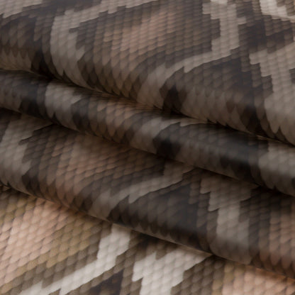 Brown and Beige Snakeskin Diamonds Lightweight Translucent Vinyl