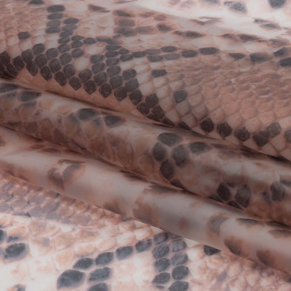 Dark Beige and Black Large Python Scales Lightweight Translucent Vinyl