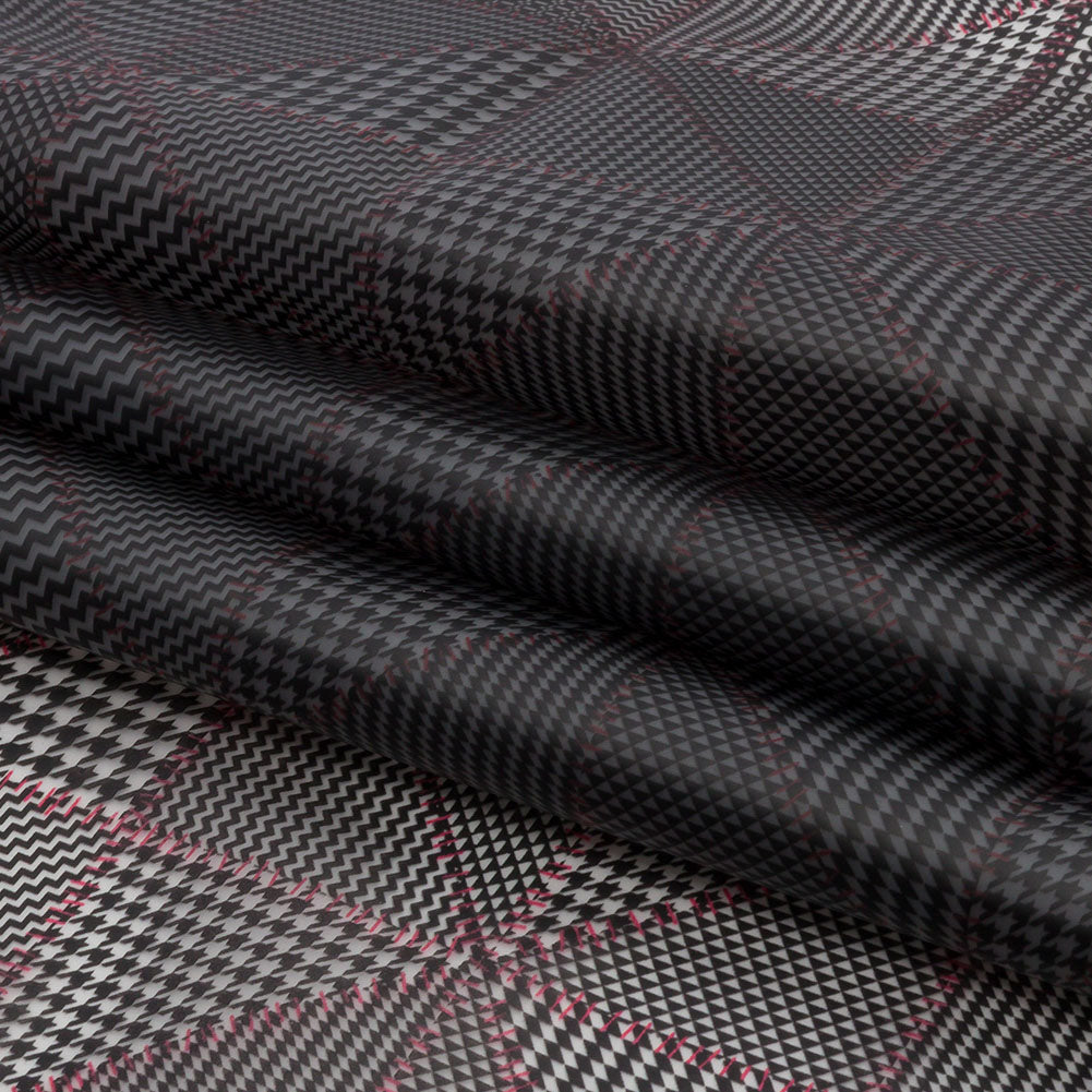 Black and Red Weaving Patterns Translucent Vinyl - Folded