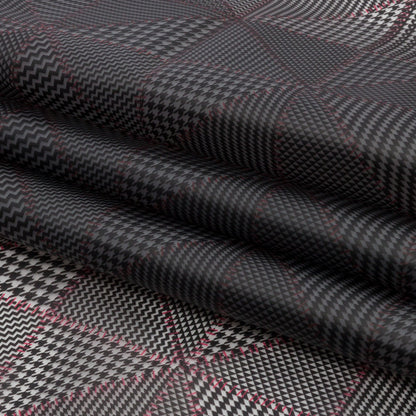 Black and Red Weaving Patterns Translucent Vinyl
