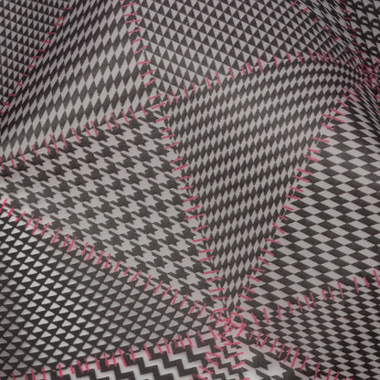 Black and Red Weaving Patterns Translucent Vinyl