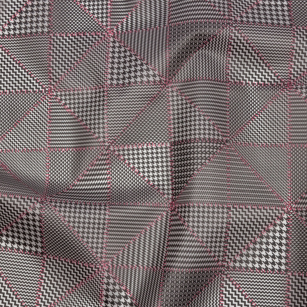 Black and Red Weaving Patterns Translucent Vinyl