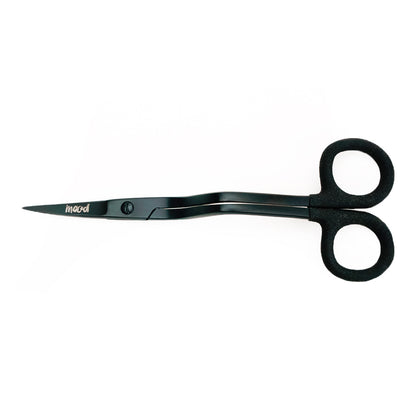 Mood Matte Black Double Curve Scissors with Matte Rubber Grips - 6"