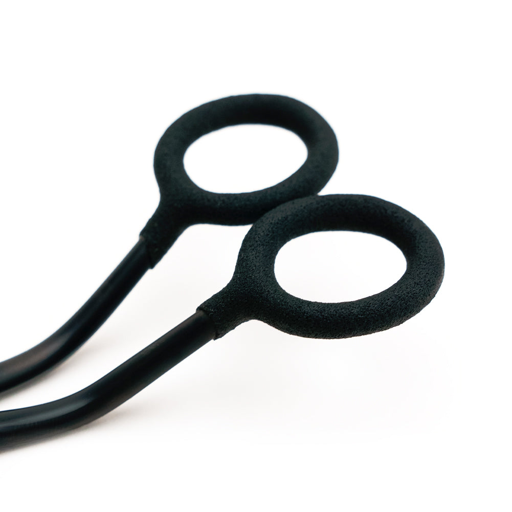 Mood Matte Black Duckbill Applique Scissors with Matte Rubber Grips - 6" - Drape