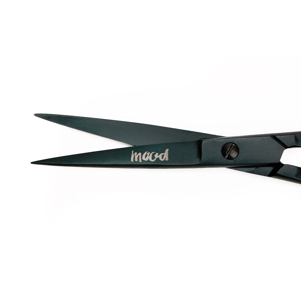 Mood Matte Black Embroidery Scissors with Matte Rubber Grips - 5"