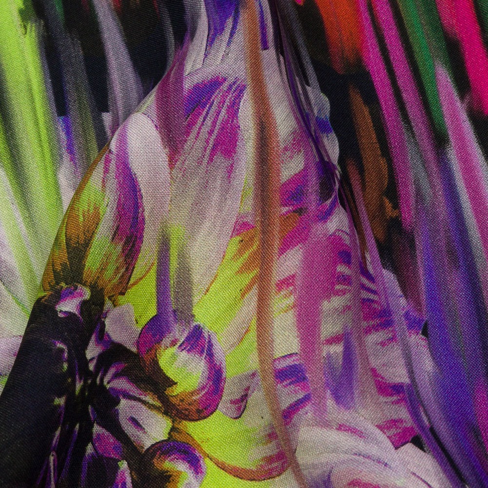 Mood Exclusive Large Chrysanthemum Stream Supple Viscose Woven - Detail