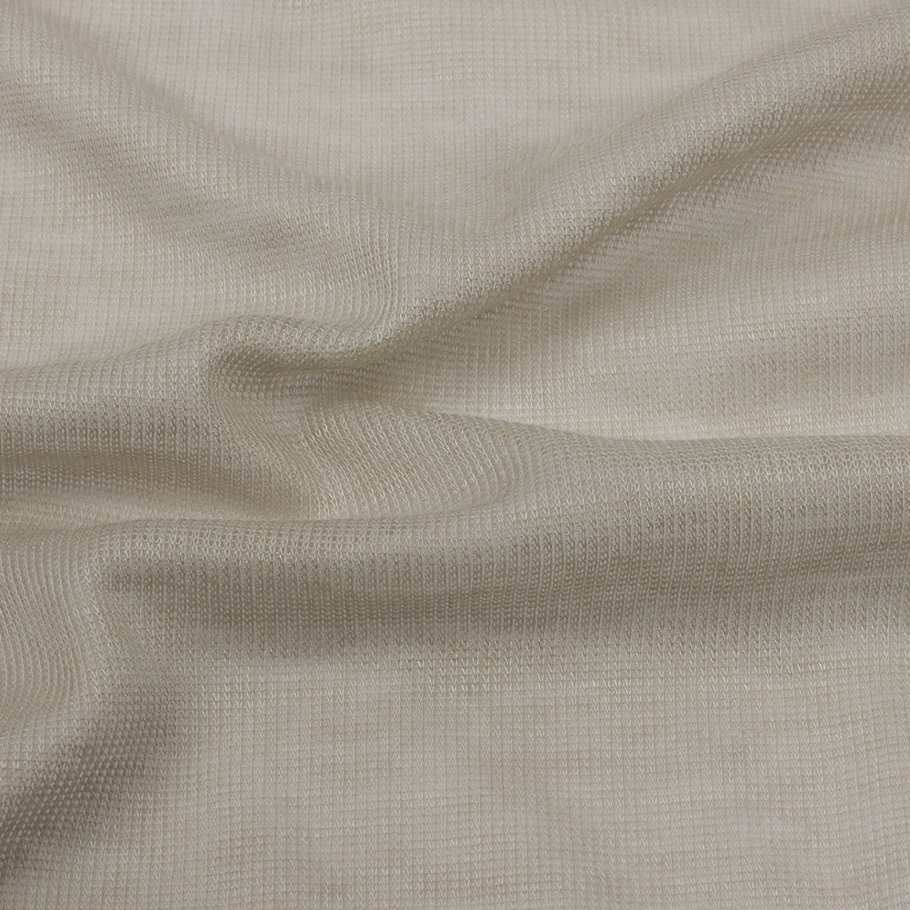 Famous Designer Light Stone Viscose and Cotton Lightweight Interlock Knit Detail