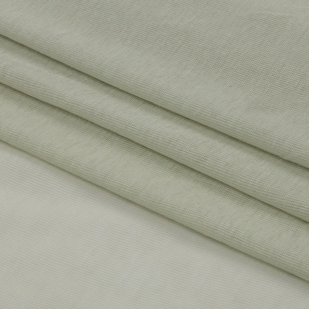 Famous Designer Light Mint Viscose and Cotton Lightweight Interlock Knit Folded