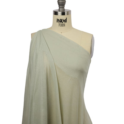 Famous Designer Light Mint Viscose and Cotton Lightweight Interlock Knit Drape