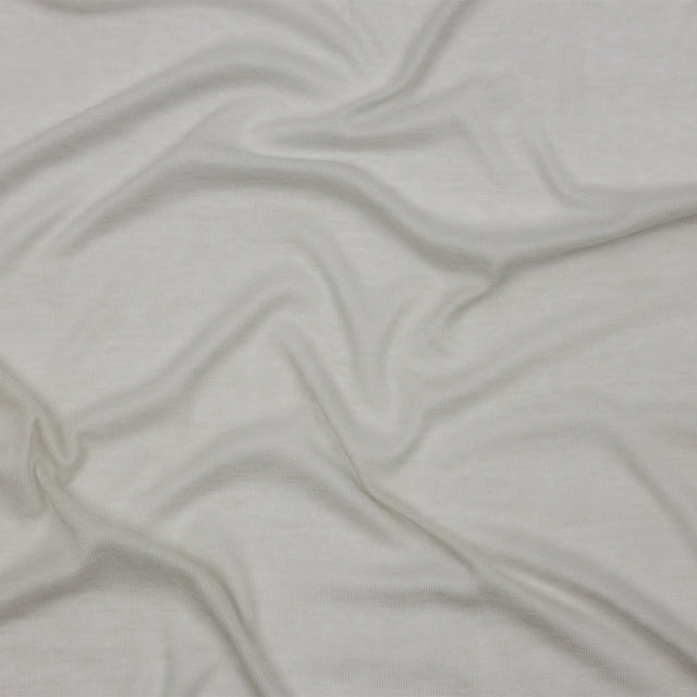 Famous Designer Light Gray Viscose and Cotton Lightweight Interlock Knit