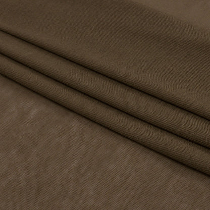 Famous Designer Dark Beige Viscose and Cotton Lightweight Interlock Knit Folded