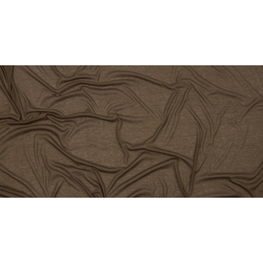 Famous Designer Dark Beige Viscose and Cotton Lightweight Interlock Knit Full