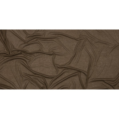 Famous Designer Dark Beige Viscose and Cotton Lightweight Interlock Knit Full