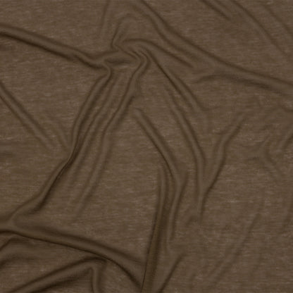 Famous Designer Dark Beige Viscose and Cotton Lightweight Interlock Knit