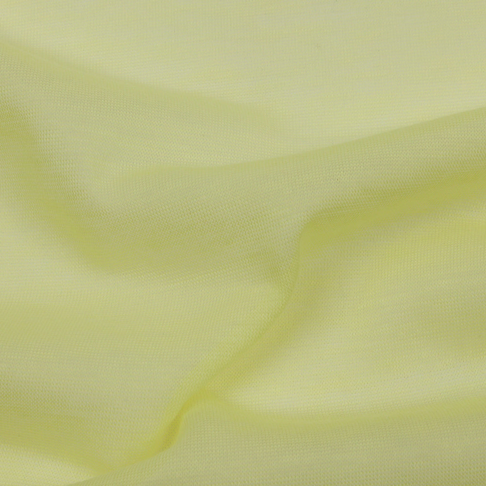 Famous Designer Yellow Featherweight Cotton Jersey Detail