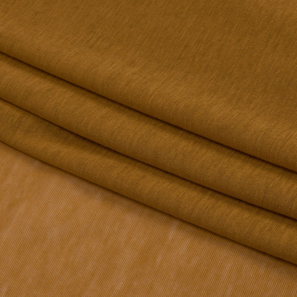 Famous Designer Ochre Featherweight Cotton Jersey Folded