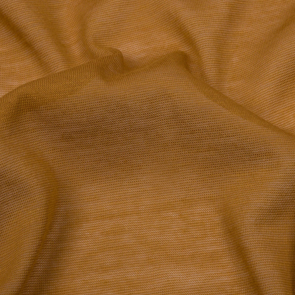 Famous Designer Ochre Featherweight Cotton Jersey Detail