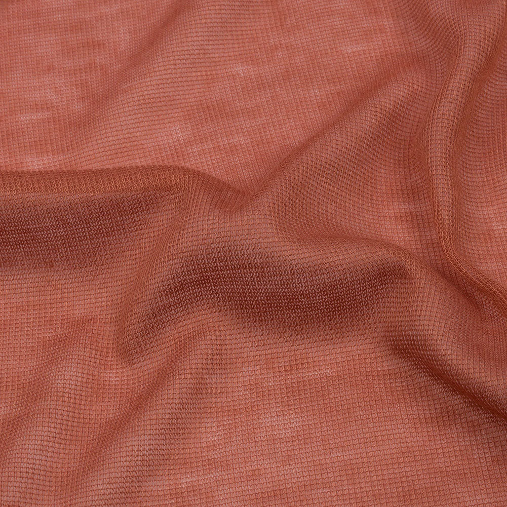 Famous Designer Terracotta Viscose and Cotton Lightweight Interlock Knit Detail