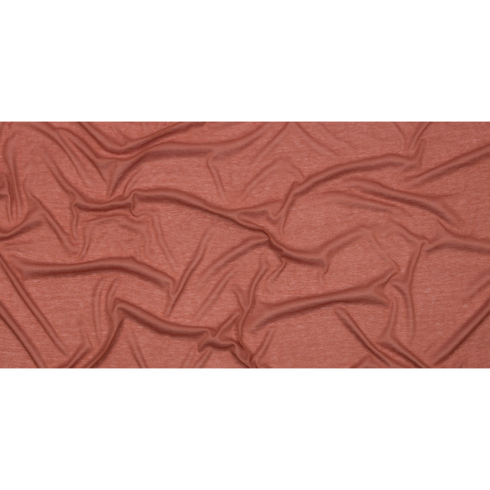 Famous Designer Terracotta Viscose and Cotton Lightweight Interlock Knit Full
