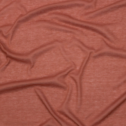 Famous Designer Terracotta Viscose and Cotton Lightweight Interlock Knit