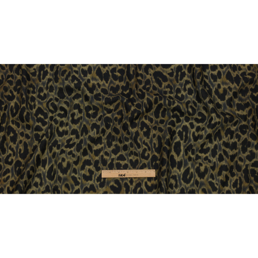 Linen and Rayon Woven Print - Gray and Black Animal Spots - Mood Exclusive Camo Masquerade Full