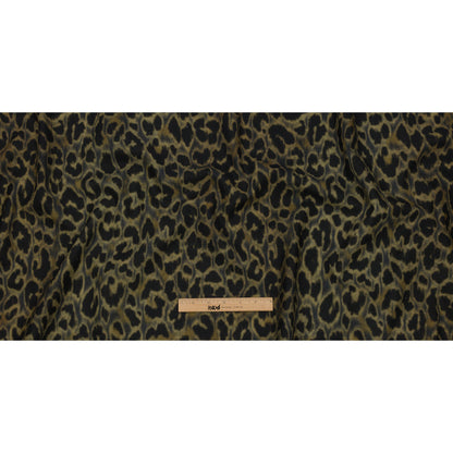 Linen and Rayon Woven Print - Gray and Black Animal Spots - Mood Exclusive Camo Masquerade Full