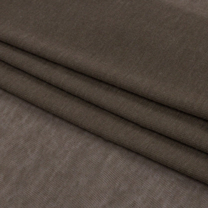 Famous Designer Coffee Viscose and Cotton Lightweight Interlock Knit Folded