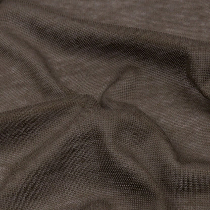 Famous Designer Coffee Viscose and Cotton Lightweight Interlock Knit Detail