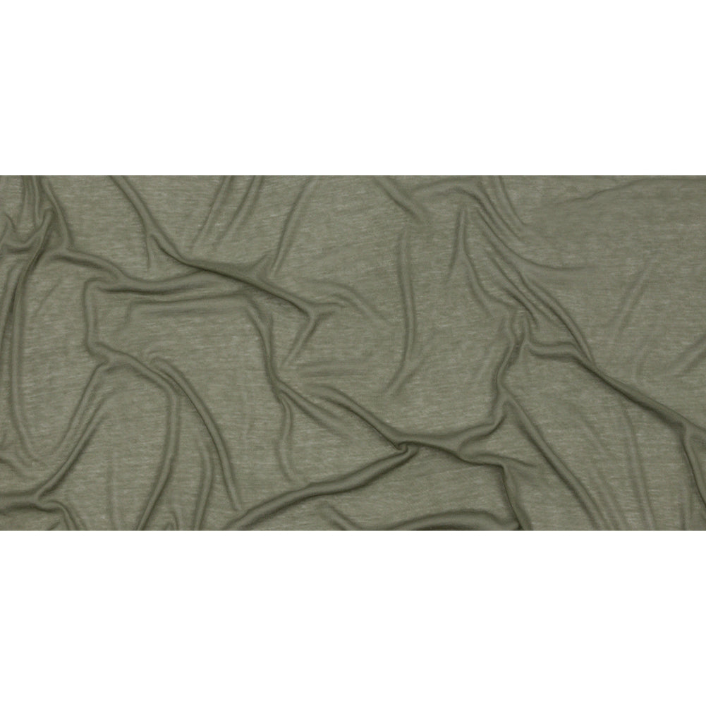 Famous Designer Olive Viscose and Cotton Lightweight Interlock Knit Full