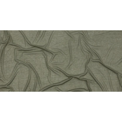 Famous Designer Olive Viscose and Cotton Lightweight Interlock Knit Full