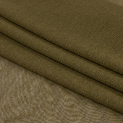 Famous Designer Army Green Featherweight Viscose and Cotton Jersey Folded