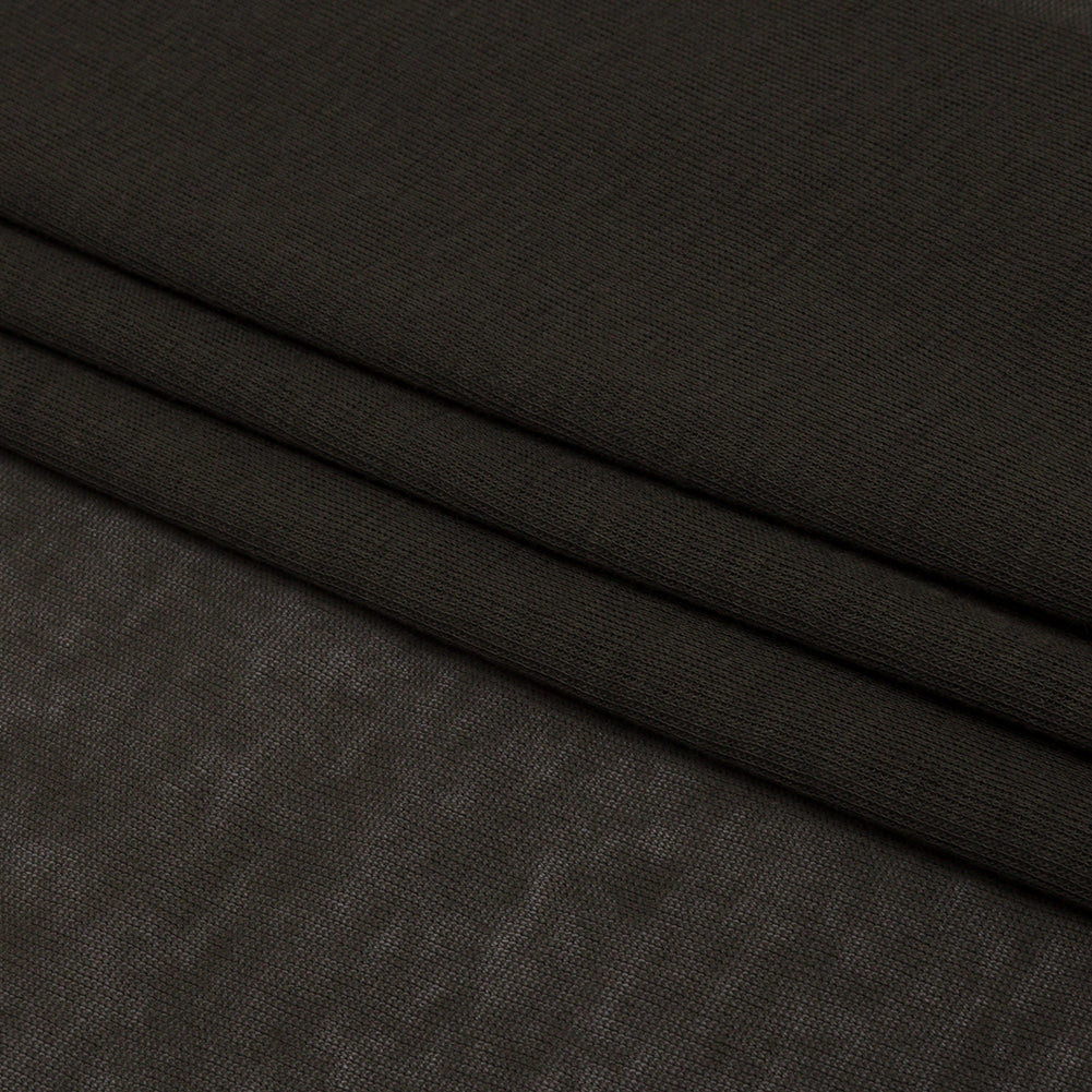 Famous Designer Gray Lightweight Cotton Interlock Knit Folded