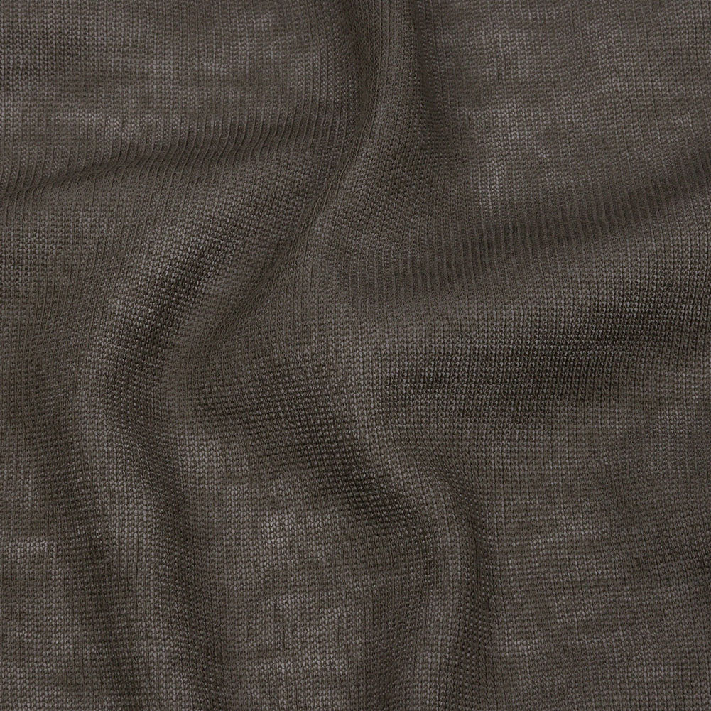 Famous Designer Gray Lightweight Cotton Interlock Knit Detail