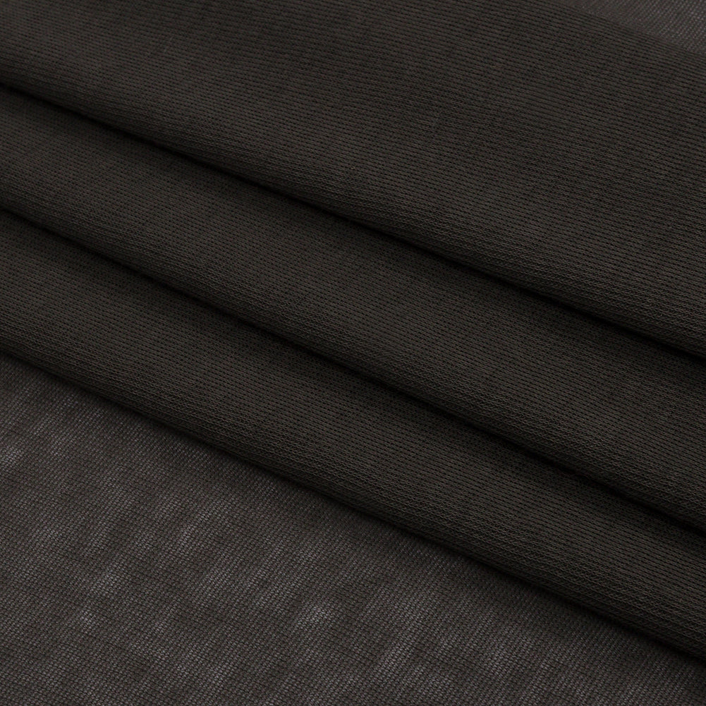Famous Designer Dark Gray Lightweight Cotton Interlock Knit Folded
