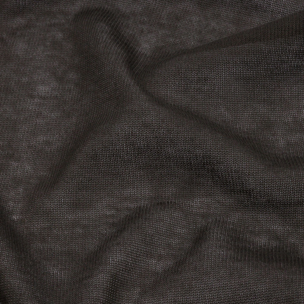 Famous Designer Dark Gray Lightweight Cotton Interlock Knit Detail