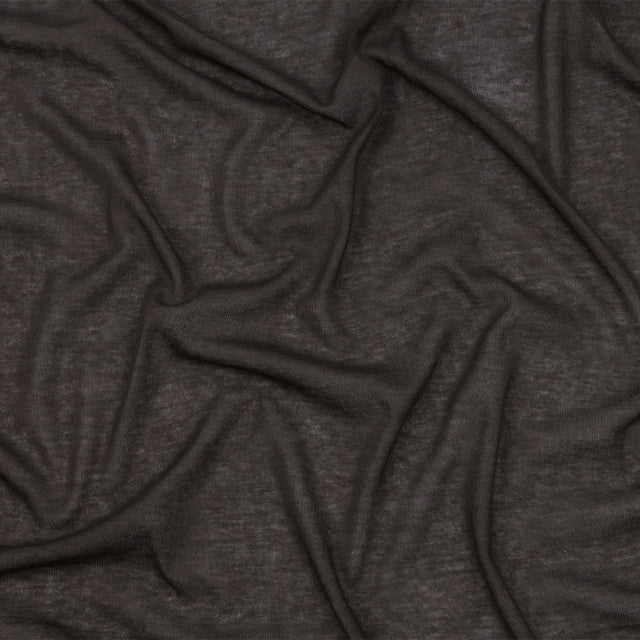 Famous Designer Dark Gray Lightweight Cotton Interlock Knit