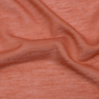 Famous Designer Dusty Orange Featherweight Viscose and Cotton Jersey Detail