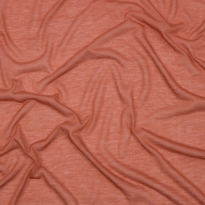 Famous Designer Dusty Orange Featherweight Viscose and Cotton Jersey